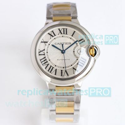 TW Factory Swiss 2824 Cartier Ballon Bleu Copy Watch Two-tone Strap 